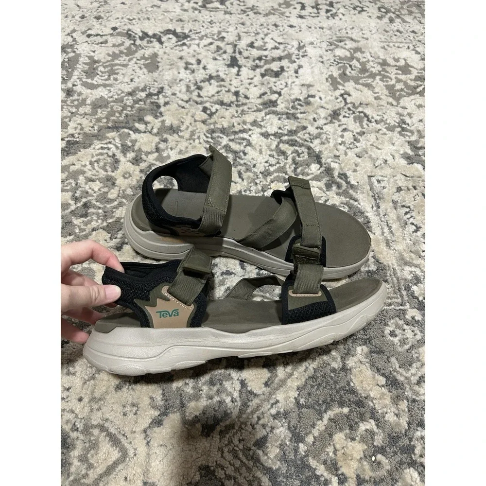 Teva Zymic Men's Sandals Size 13 Dark Olive Teal 1124049 Sport Trail Hiking